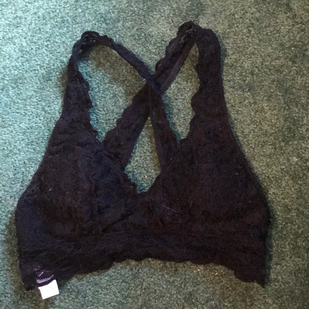 Black lace bralette